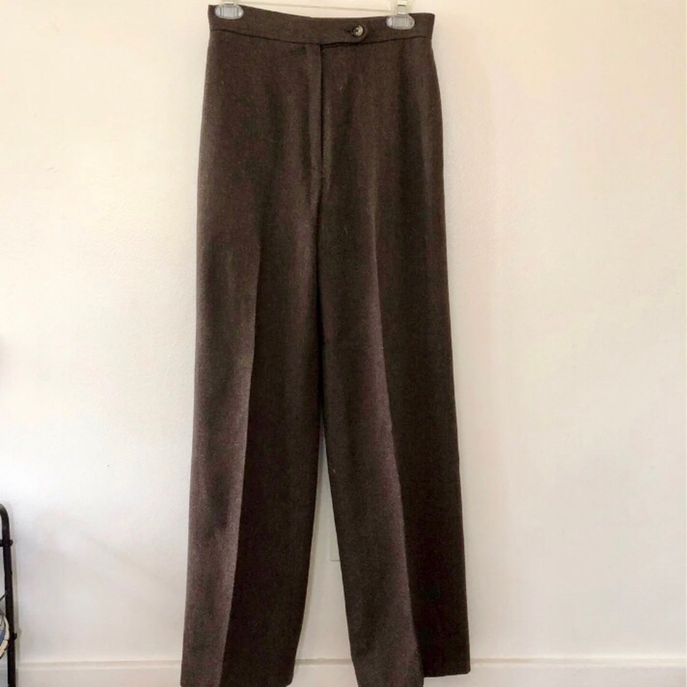 Vintage Brown Wool Trousers
